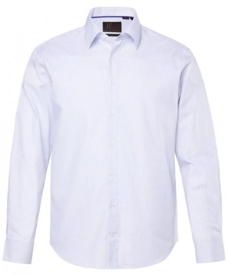 JP1880 Business Shirt Long Sleeve Striped Snow White - Ризи - мъжки ризи големи размери
