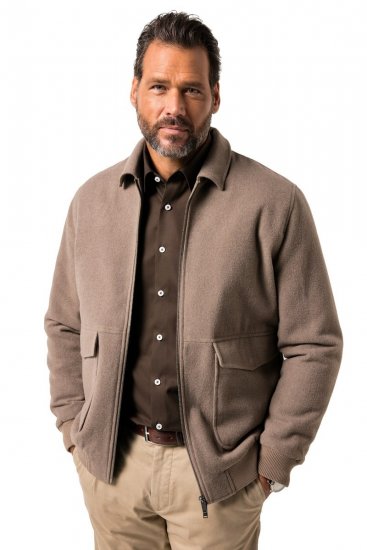 JP1880 Blouson Jacket Lightweight and Warm Brown - Якета - мъжки якета големи размери