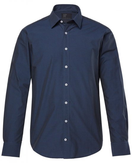 JP1880 Shirt Long Sleeve Kent Collar Navy - Ризи - мъжки ризи големи размери