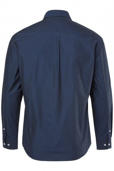 JP1880 Shirt Long Sleeve Kent Collar Navy - Ризи - мъжки ризи големи размери
