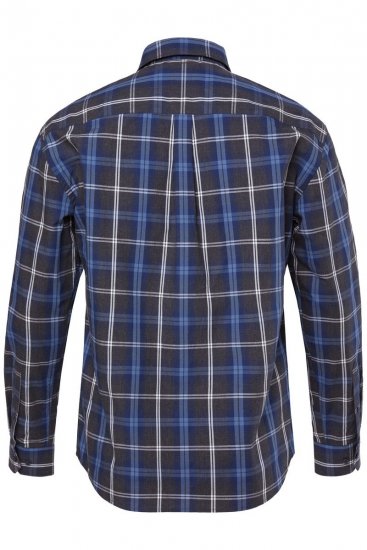 JP1880 Checked Shirt Long Sleeve Kent Collar Anthracite - Ризи - мъжки ризи големи размери