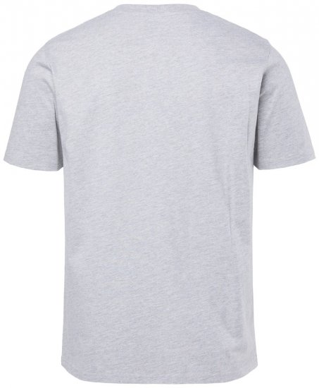 JP1880 T-shirt Short Sleeve Chest Print Grey Melange - Тениски - мъжки тениски големи размери