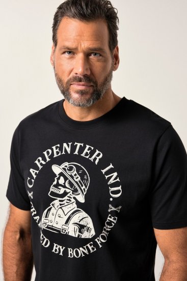 JP1880 T-Shirt Chest Print Bone Force Black - Тениски - мъжки тениски големи размери