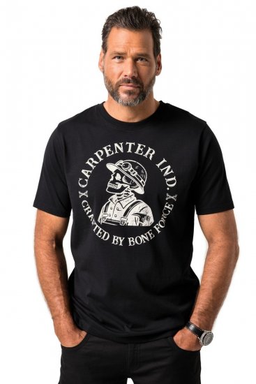 JP1880 T-Shirt Chest Print Bone Force Black - Тениски - мъжки тениски големи размери