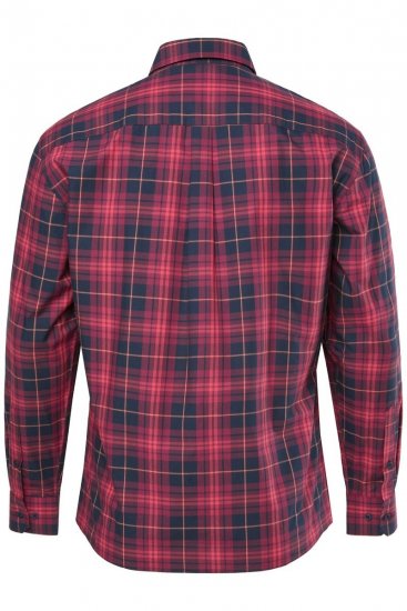 JP1880 Checked Shirt Long Sleeve Red - Ризи - мъжки ризи големи размери
