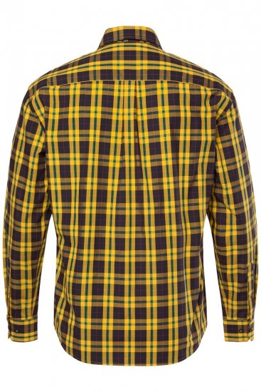 JP1880 Checked Shirt Long Sleeve Kent Collar Curry - Ризи - мъжки ризи големи размери