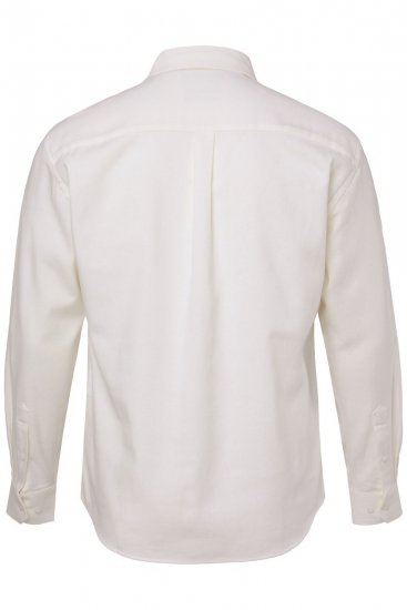 JP1880 Checked Flannel Shirt Long Sleeve Creamy White - Ризи - мъжки ризи големи размери