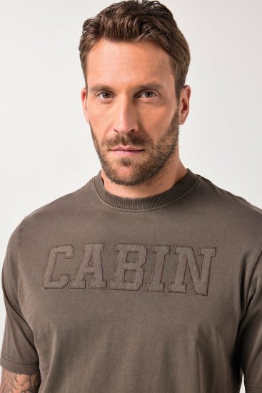 JP1880 T-Shirt Short Sleeve Cabin Mahogany Brown - Тениски - мъжки тениски големи размери