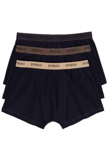JP1880 FLEXNAMIC OEKO-TEX Boxer Shorts 3-Pack Dark Navy - Бельо & Бански шорти - Мъжко бельо големи размери
