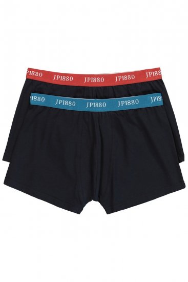 JP1880 FLEXNAMIC OEKO-TEX Boxer Shorts 2-Pack Black - Бельо & Бански шорти - Мъжко бельо големи размери