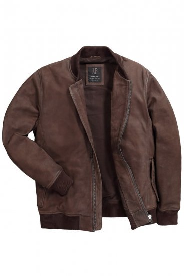 JP1880 Jacket Buffed Nubuck Lamb Leather Brown - Якета - мъжки якета големи размери