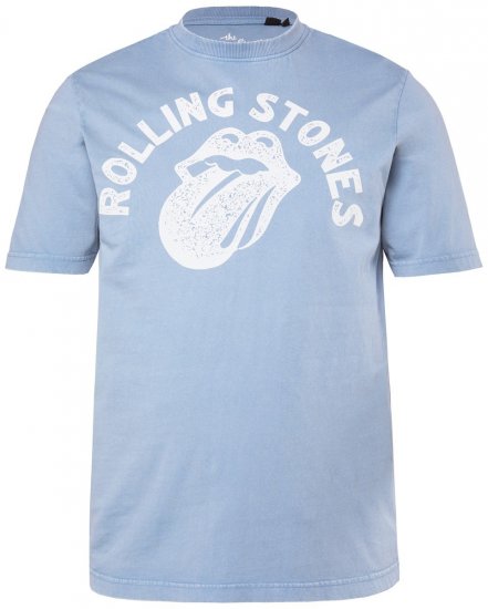 JP1880 846221 Rolling Stones Tongue Тениска Светлосиньо - Тениски на групи - Бенд тениски в големи размери