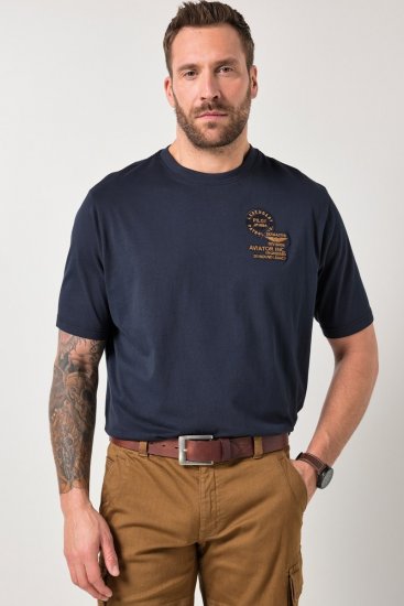 JP1880 846657 Тениска bellyfit с емблеми Тъмносиньо TALL - TALL T-shirts - Тениски за високи мъже