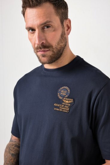 JP1880 846657 Тениска bellyfit с емблеми Тъмносиньо TALL - TALL T-shirts - Тениски за високи мъже