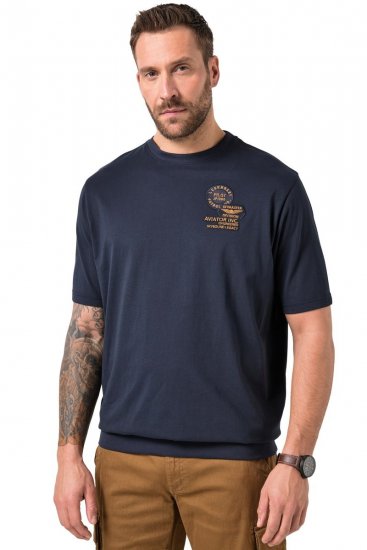 JP1880 846657 Тениска bellyfit с емблеми Тъмносиньо TALL - TALL T-shirts - Тениски за високи мъже