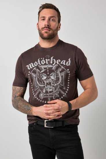 JP1880 Motörhead Soft Jersey Vintage T-Shirt Brown - Тениски на групи - Бенд тениски в големи размери