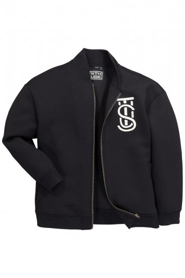 STHUGE 847083 Varsity яке от скуба плат Черно - Якета - мъжки якета големи размери