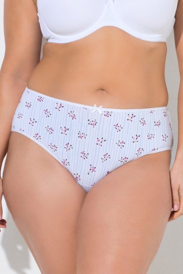 Ulla Popken 849098 Бикини на цветя 5 бр. Светлосиньо - Бикини - 