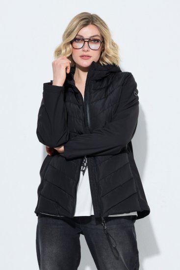 Ulla Popken 849472 Ватирано яке Черно - Якета - Дамски якета голям размер