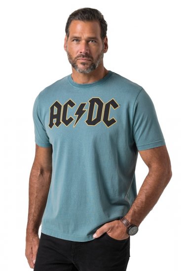 JP1880 849790 AC/DC Classic Logo Тениска Тюркоазено синьо - Тениски на групи - Бенд тениски в големи размери