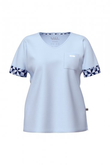 Ulla Popken 849850 Пижама на каре Светлосиньо - Пижами - 