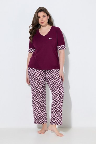 Ulla Popken 849850 Пижама на каре Горски плод - Пижами - 
