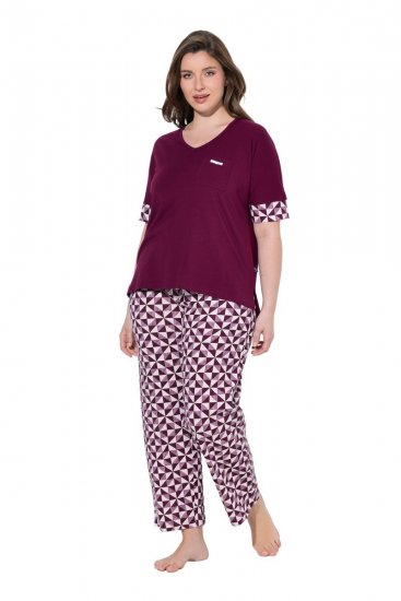 Ulla Popken 849850 Пижама на каре Горски плод - Пижами - 