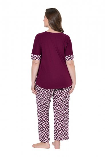 Ulla Popken 849850 Пижама на каре Горски плод - Пижами - 