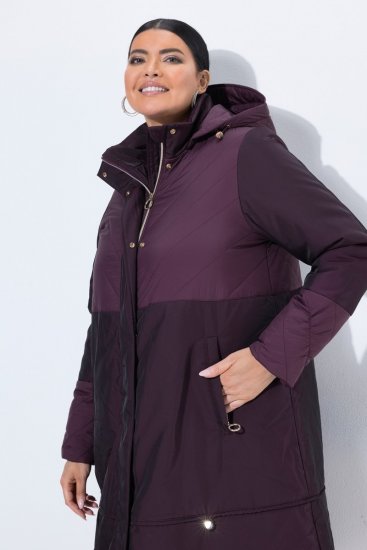 Ulla Popken 849908 Яке за дъжд Виненочервено - Якета - Дамски якета голям размер