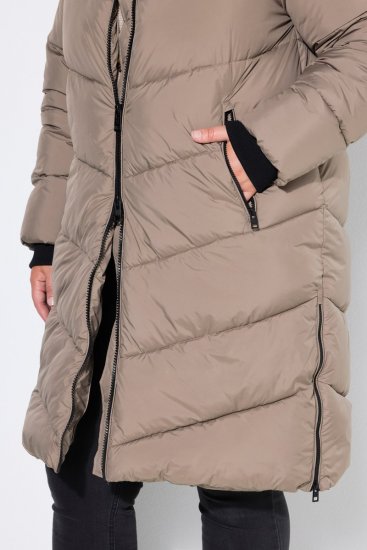 Ulla Popken 850041 Ватирано палто Таупе - Палта - Дамски палта в големи размери
