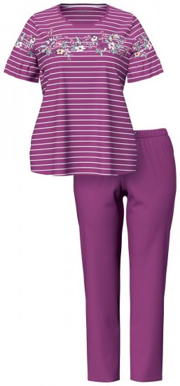 Ulla Popken 850403 Пижама на цветя Виолетово - Пижами - 