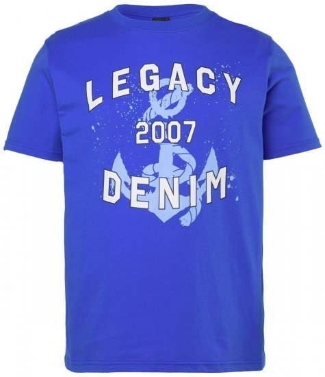 Men+ 440 Тениска Legacy Denim Лазурносиньо - Тениски - мъжки тениски големи размери