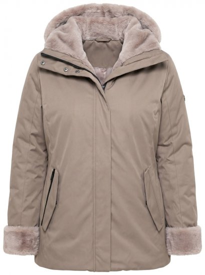 Ulla Popken 850509 Яке от изкуствен косъм Таупе - Якета - Дамски якета голям размер