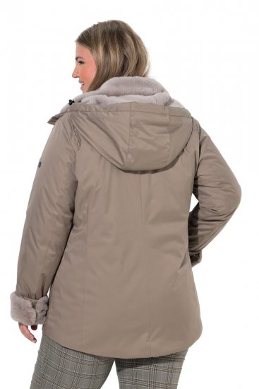 Ulla Popken 850509 Яке от изкуствен косъм Таупе - Якета - Дамски якета голям размер