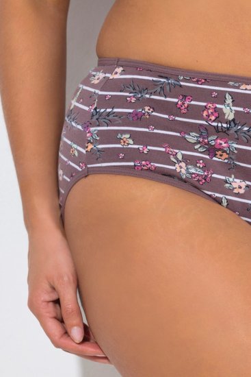 Ulla Popken 850538 Бикини на цветя от органичен памук 2 бр. Кафяво - Бикини - 