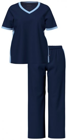 Ulla Popken 851245 Пижама на райе Тъмносиньо - Пижами - 