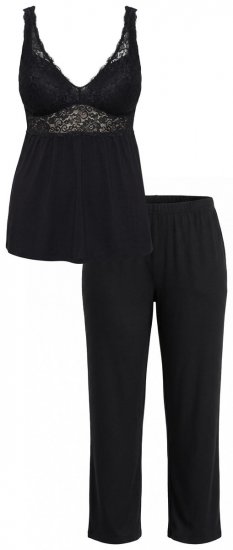 Ulla Popken 851693 Пижама Черно - Пижами - 