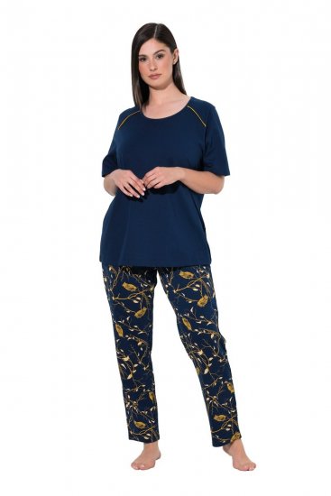 Ulla Popken 852577 Пижама с шарка Тъмносиньо - Пижами - 