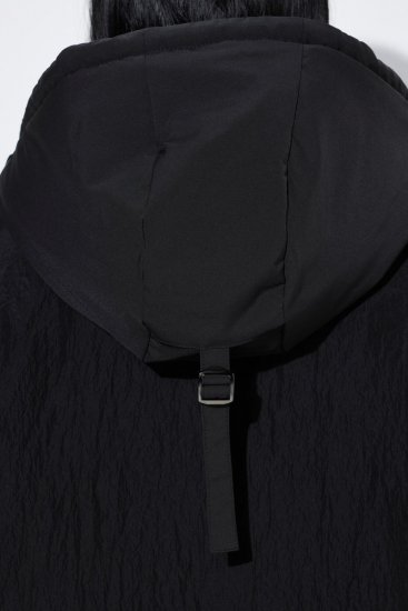Ulla Popken 853351 Водоустойчиво ватирано яке Sympatex с качулка Черно - Якета - Дамски якета голям размер