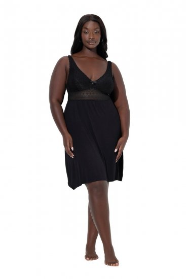 Ulla Popken 855428 Неглиже с дантела Черно - Нощници - 
