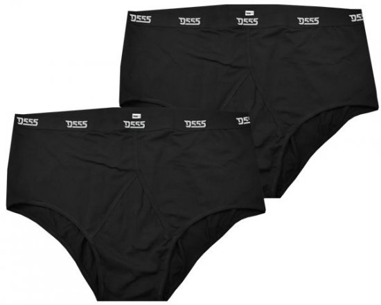 D555 Thompson Briefs Underwear 2-pack Black - Бельо & Бански шорти - Мъжко бельо големи размери