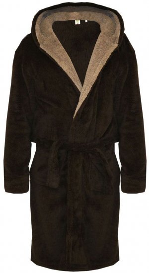 D555 Newquay Bathrobe Black - Бельо & Бански шорти - Мъжко бельо големи размери