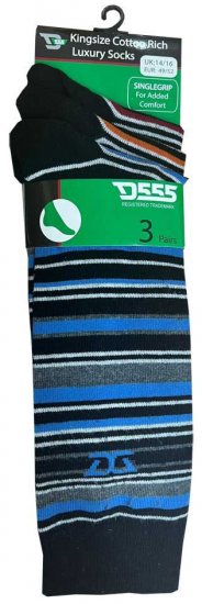D555 Roxton Striped Socks 3-pack - Бельо & Бански шорти - Мъжко бельо големи размери
