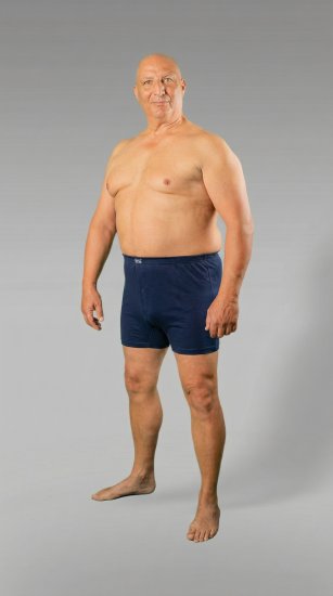 20 Nodi 935 Combed Cotton Jersey Boxer with Front Button Fly Navy - Боксерки - мъжки боксерки големи размери