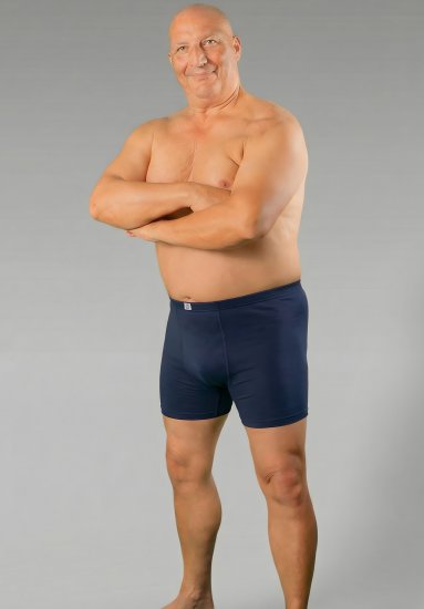 20 Nodi 938 Stretch Cotton Boxer with Embroidered Long Leg Navy - Боксерки - мъжки боксерки големи размери