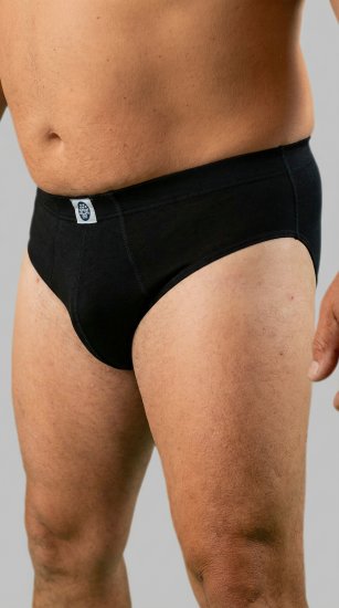20 Nodi 974 Stretch Cotton Briefs with Internal Elastic Band and Low Rise Black - Боксерки - мъжки боксерки големи размери