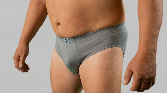 20 Nodi 974 Stretch Cotton Briefs with Internal Elastic Band and Low Rise Grey - Слипове - мъжки слипове големи размери