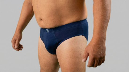 20 Nodi 974 Stretch Cotton Briefs with Internal Elastic Band and Low Rise Navy - Боксерки - мъжки боксерки големи размери