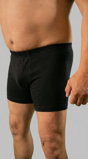 20 Nodi 978 Stretch Cotton Boxer with Internal Elastic Band Black - Боксерки - мъжки боксерки големи размери