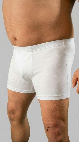 20 Nodi 978 Stretch Cotton Boxer with Internal Elastic Band White - Боксерки - мъжки боксерки големи размери
